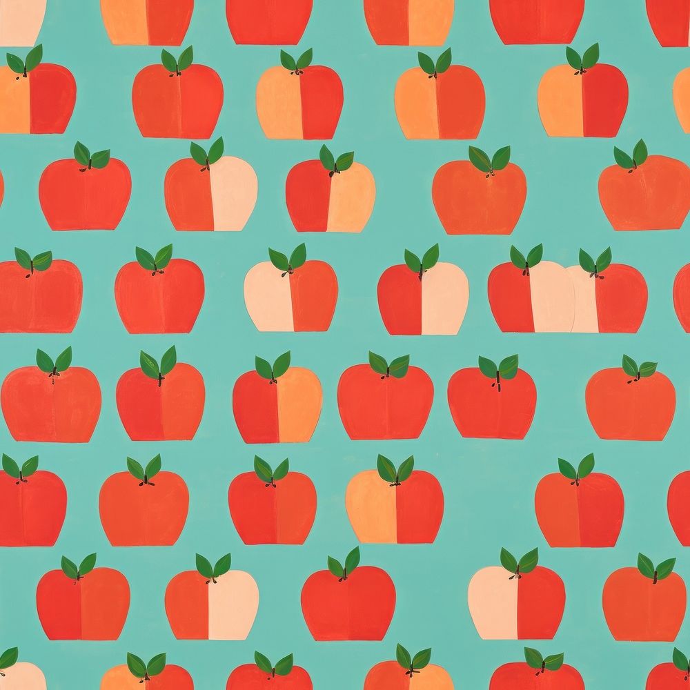 Large apples pattern strawberry produce.
