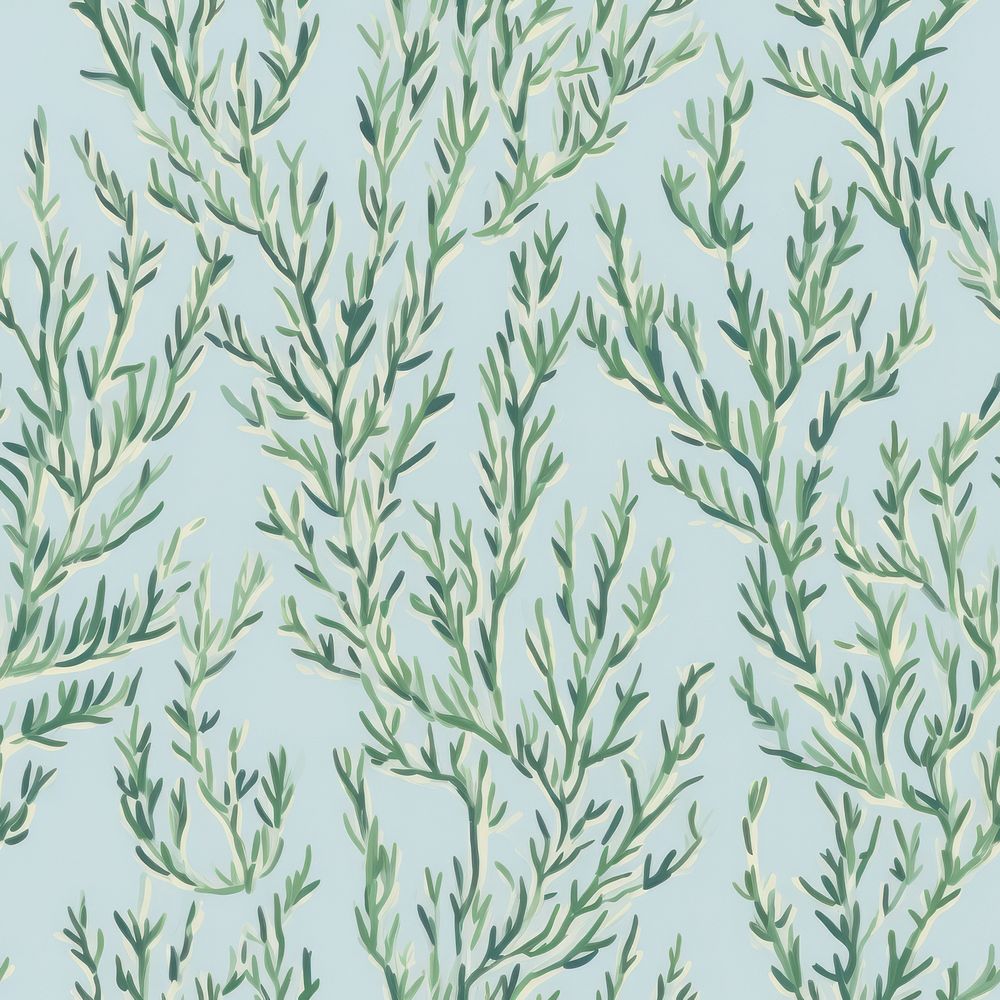 Large rosemary branches pattern outdoors herbal.