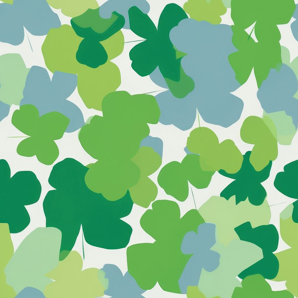 Super large clover leaves pattern graphics art.