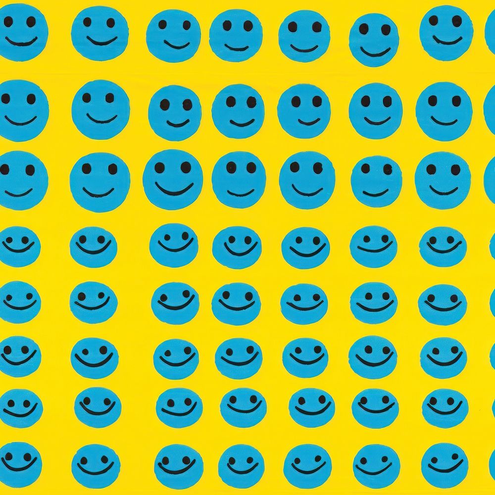 Smiley face emoji pattern animal number.