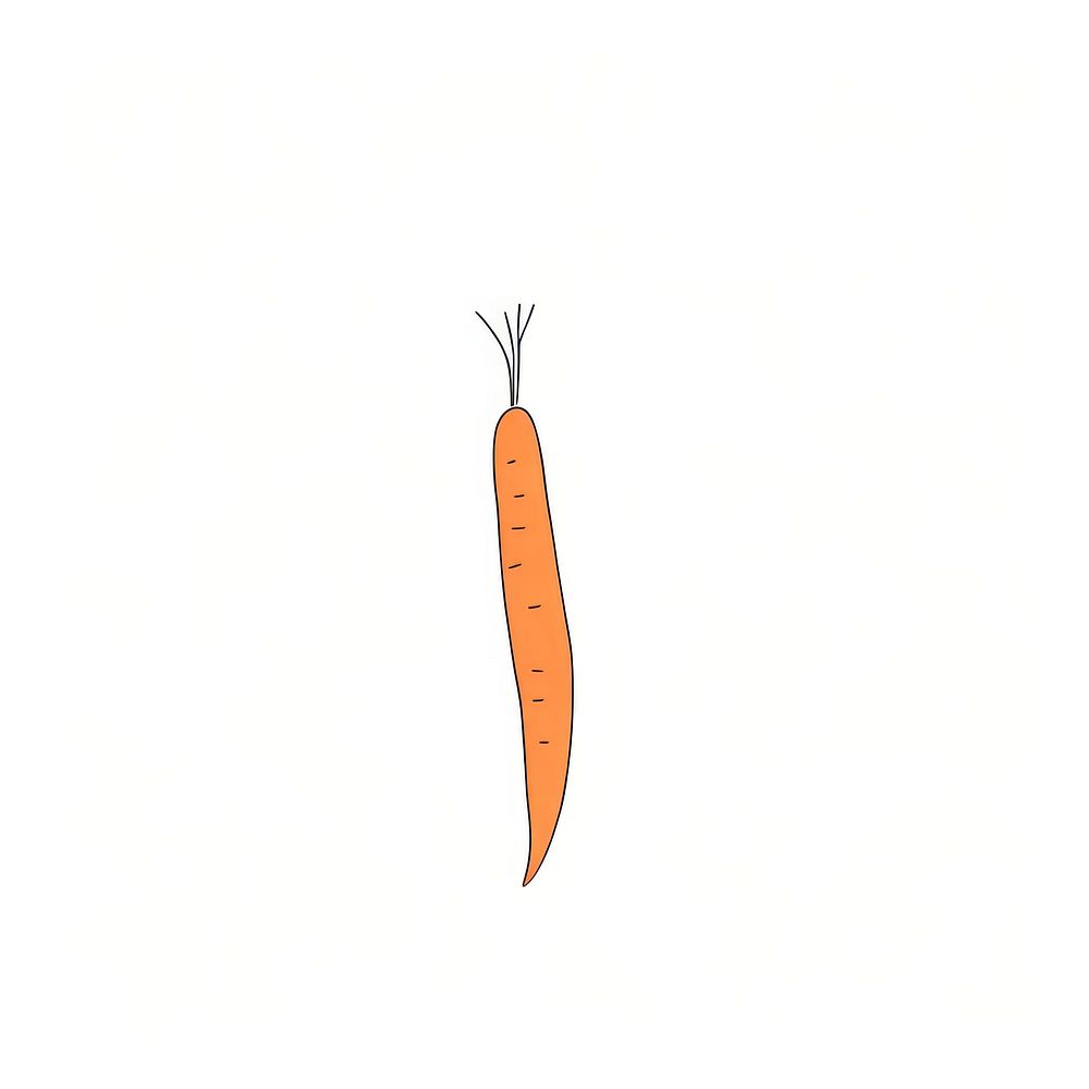Simple carrot doodle vegetable weaponry produce.