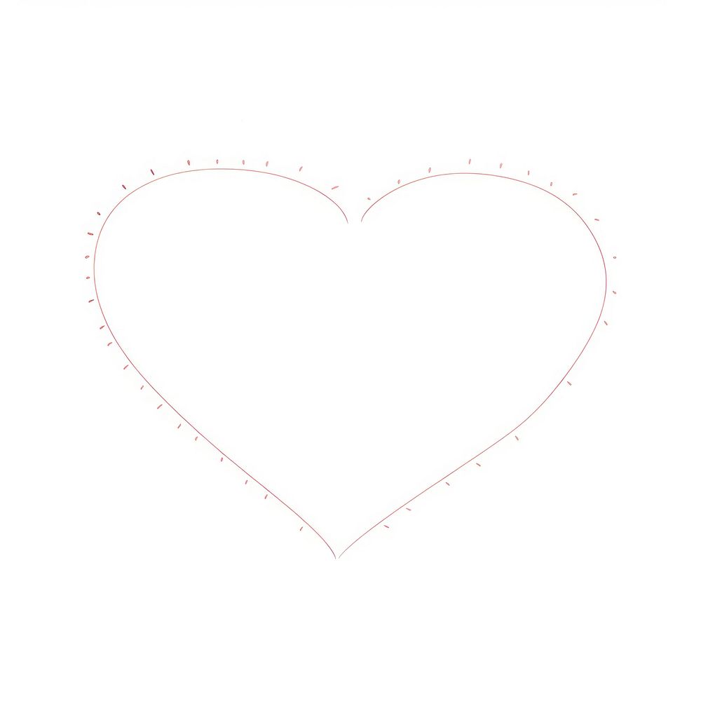 Simple heart doodle symbol disk.