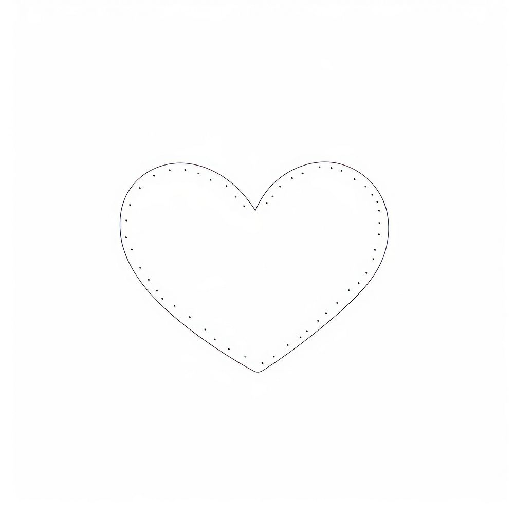Simple heart doodle symbol.