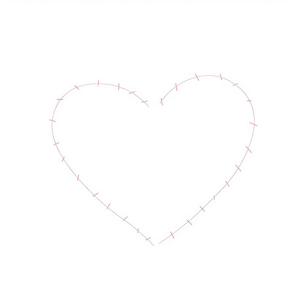 Simple heart doodle symbol love heart symbol.