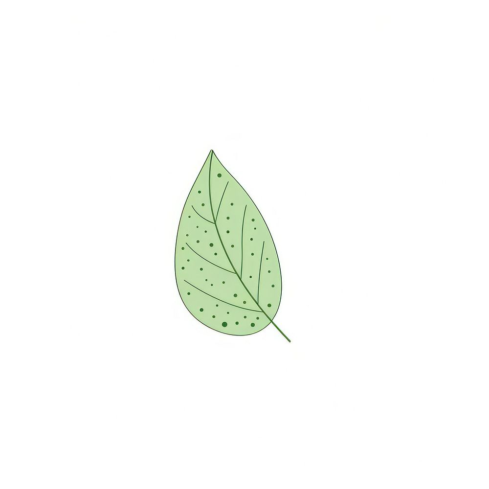 Simple leaf doodle annonaceae plant tree.