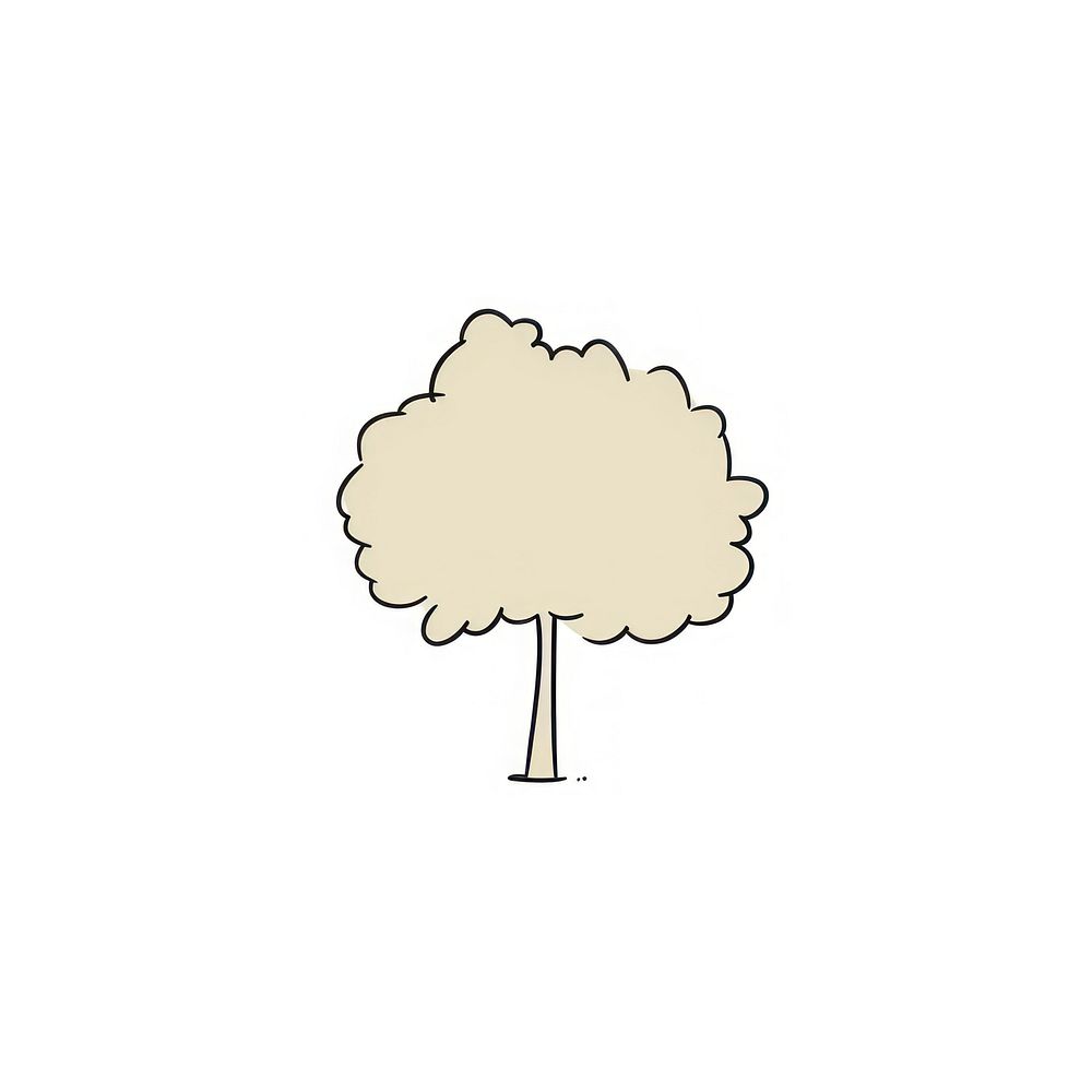 Simple tree doodle art illustrated drawing.