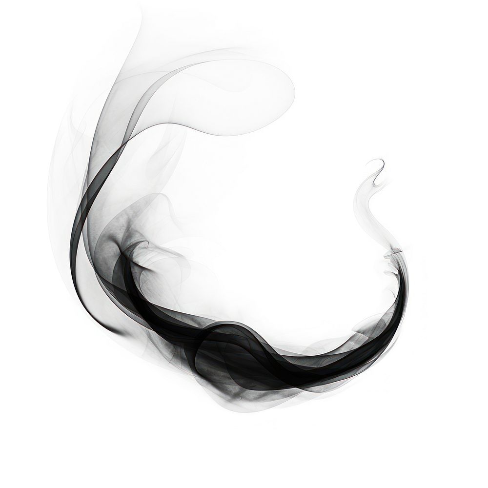 Abstract smoke of crescent smoke pipe.