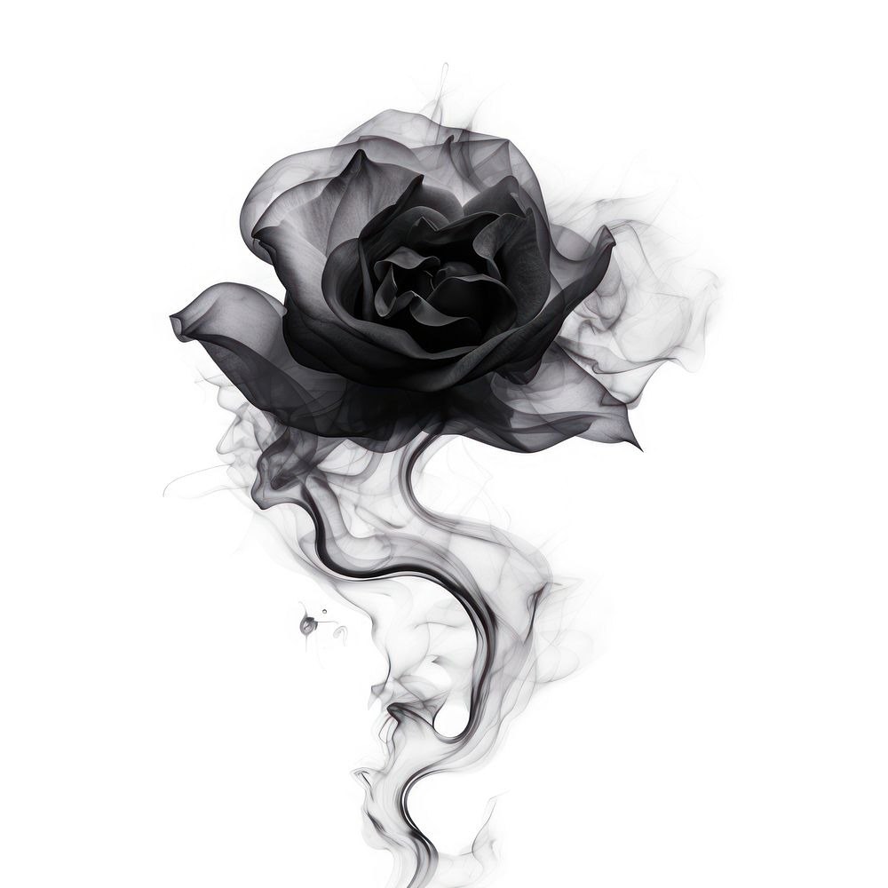 Abstract smoke of rose art blossom flower.