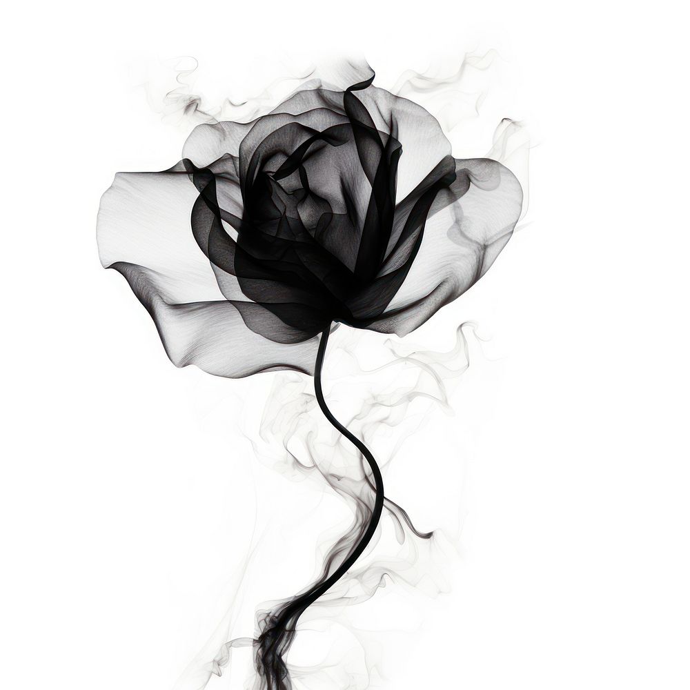 Abstract smoke of rose blossom flower plant.