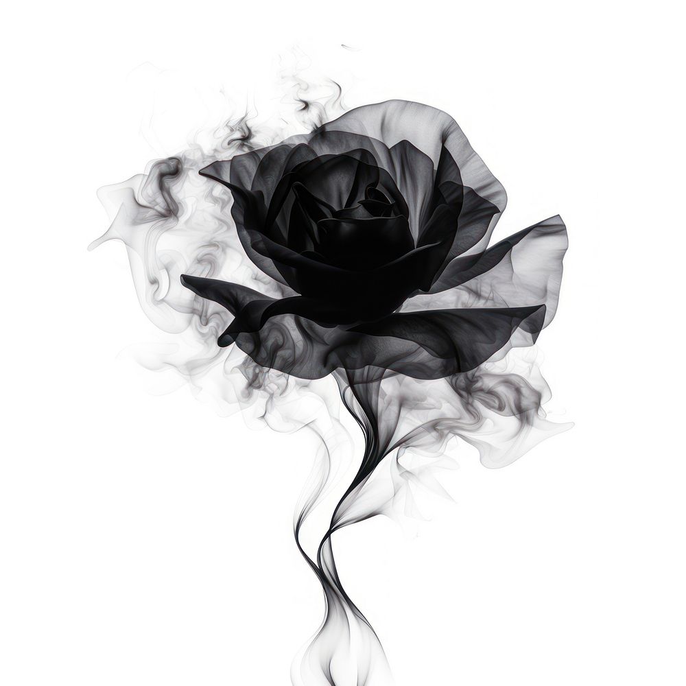 Abstract smoke of rose blossom person flower.