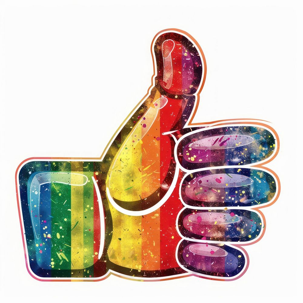 Rainbow with thumb-up sign accessories accessory jewelry.