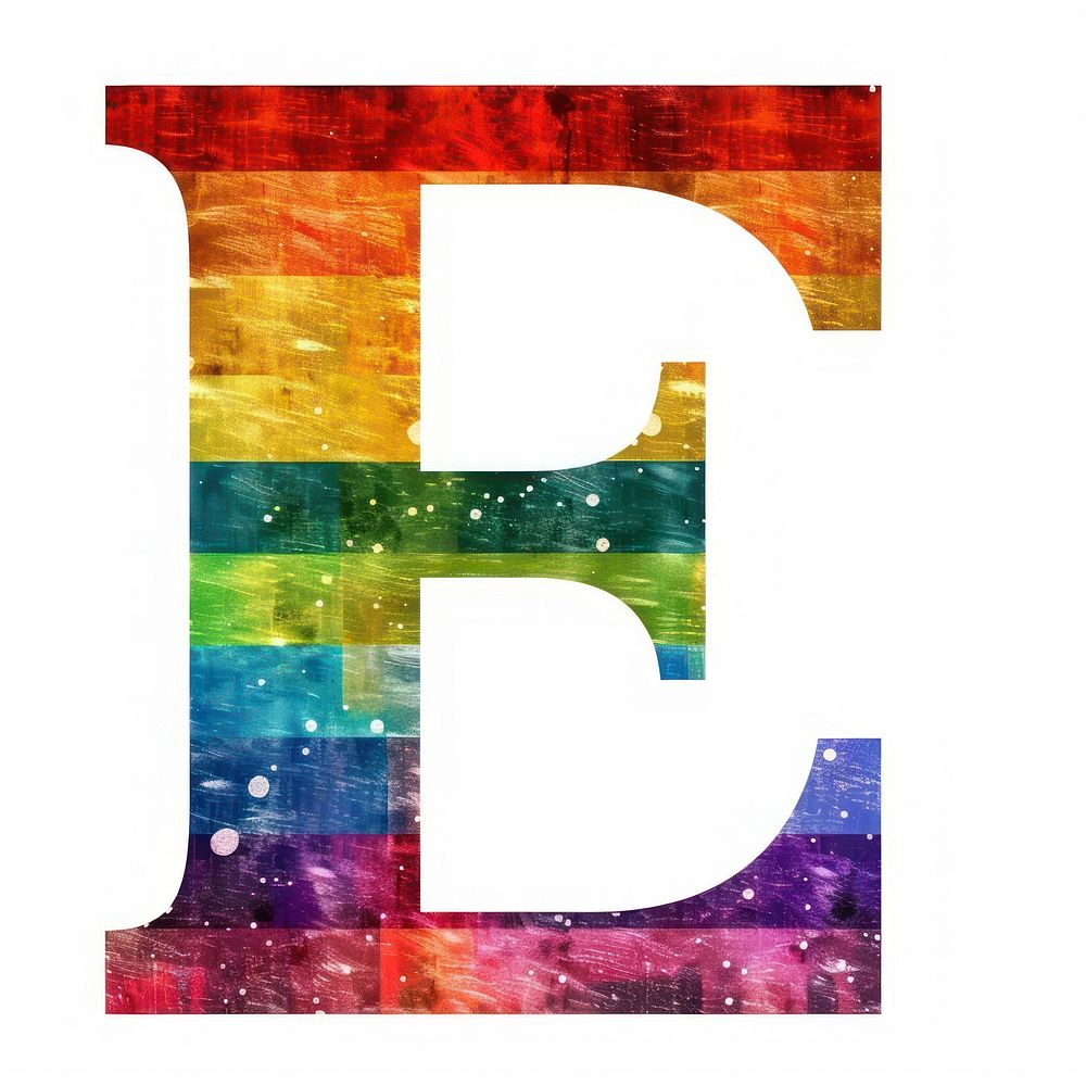 Rainbow with alphabet L number symbol text.