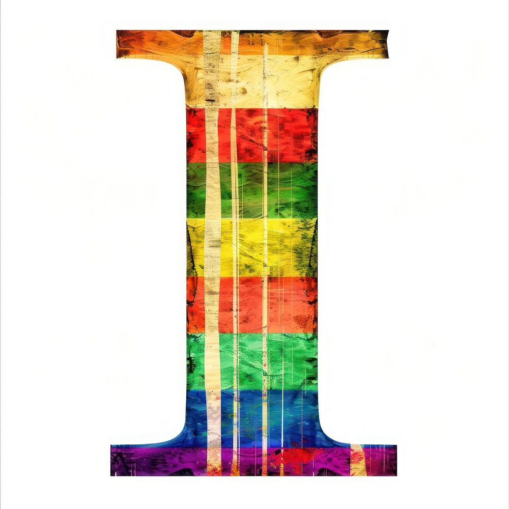 Rainbow with alphabet I painting art musical instrument.