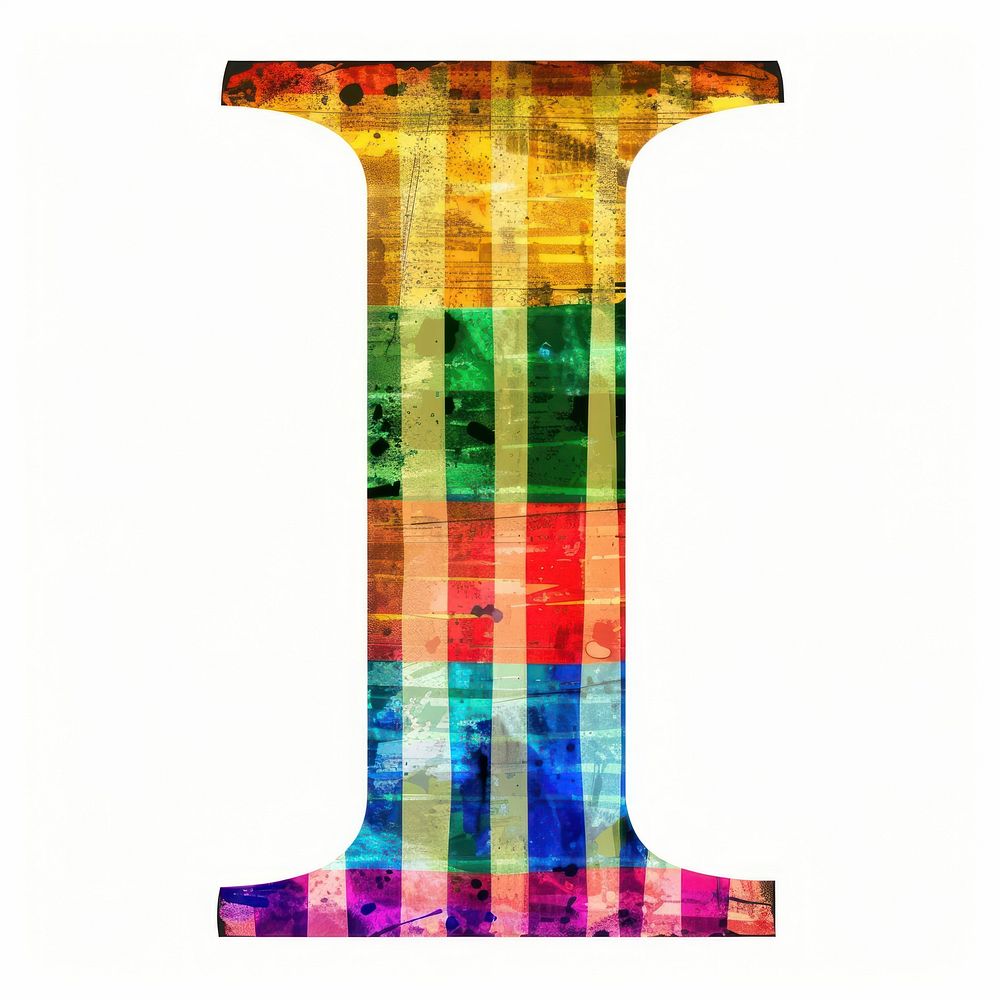 Rainbow with alphabet I weaponry pottery blade.