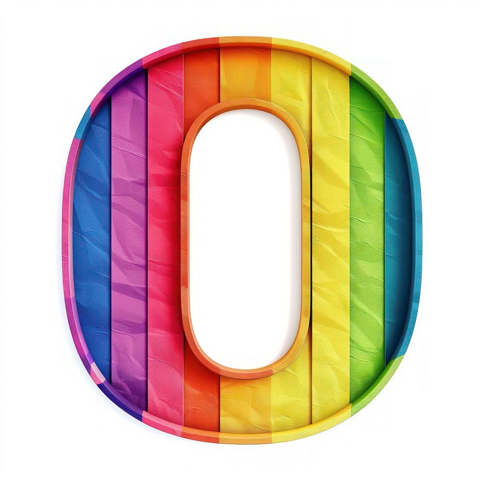 Rainbow with alphabet O clothing apparel hardhat.