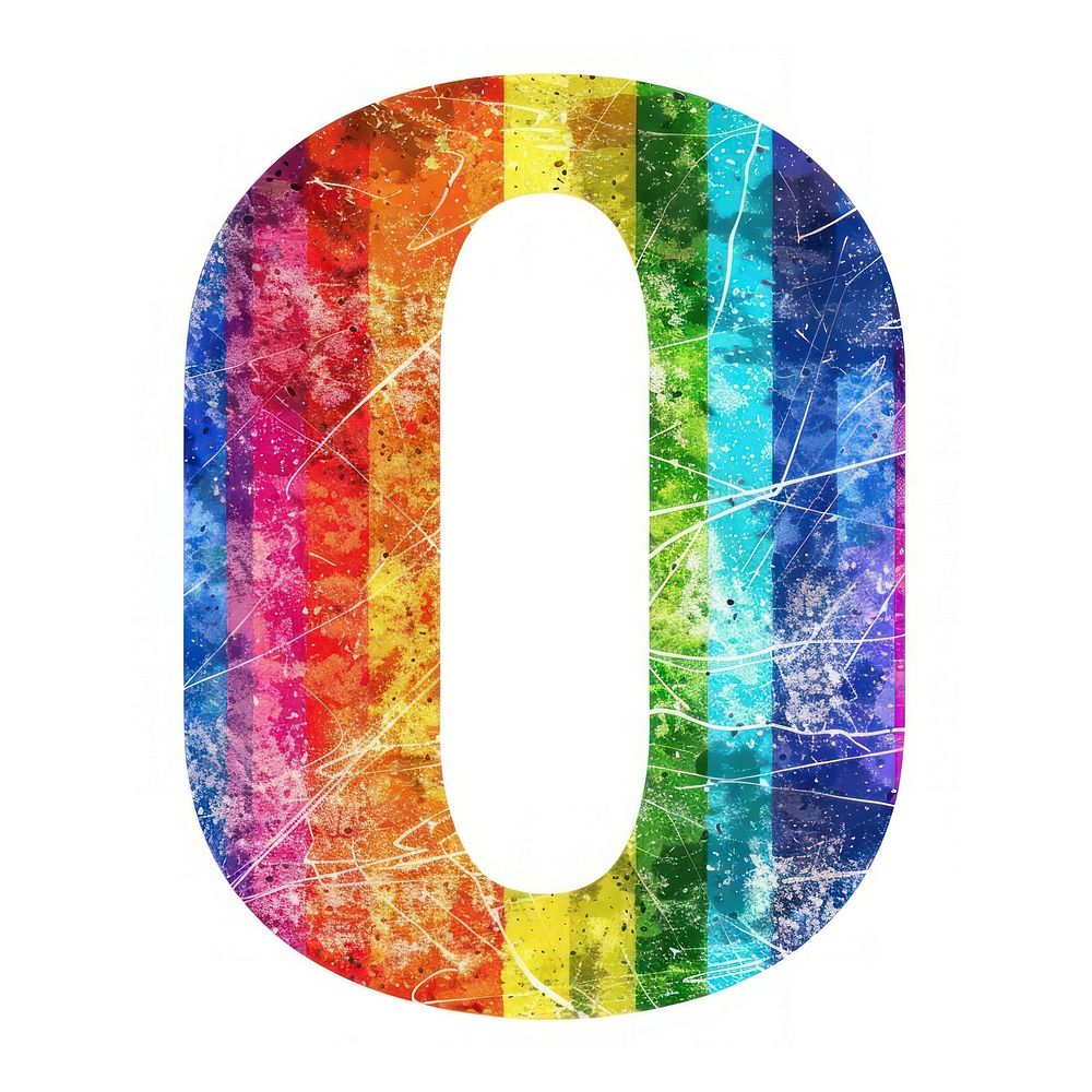 Rainbow number 0 symbol text | Free Photo Illustration - rawpixel