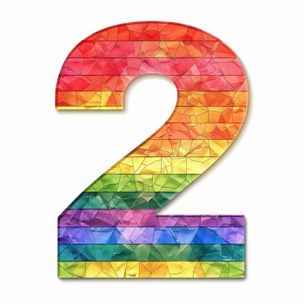 Rainbow number 2 chandelier symbol | Free Photo Illustration - rawpixel