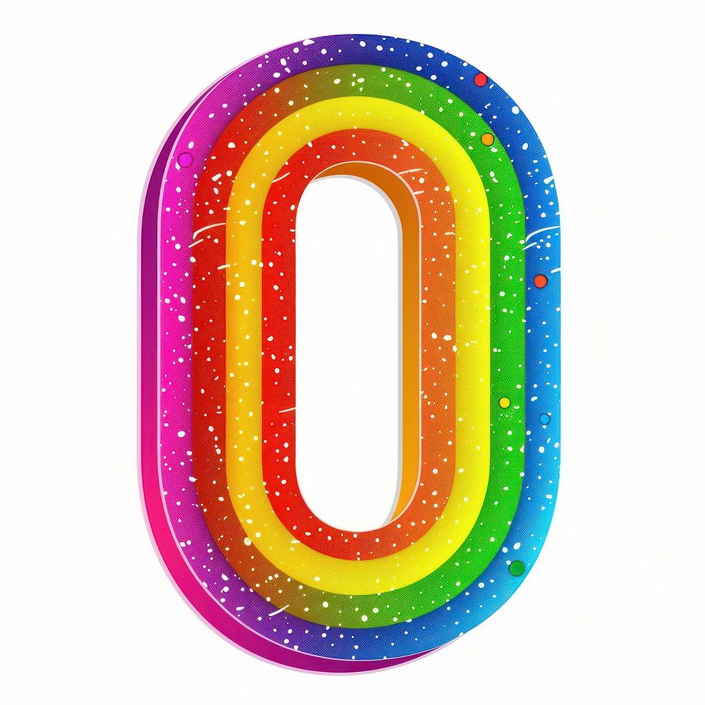 Rainbow number 0 symbol text | Free Photo Illustration - rawpixel