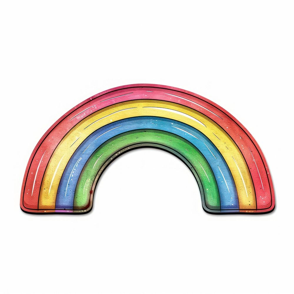 Rainbow with swoosh sign architecture arched toy.