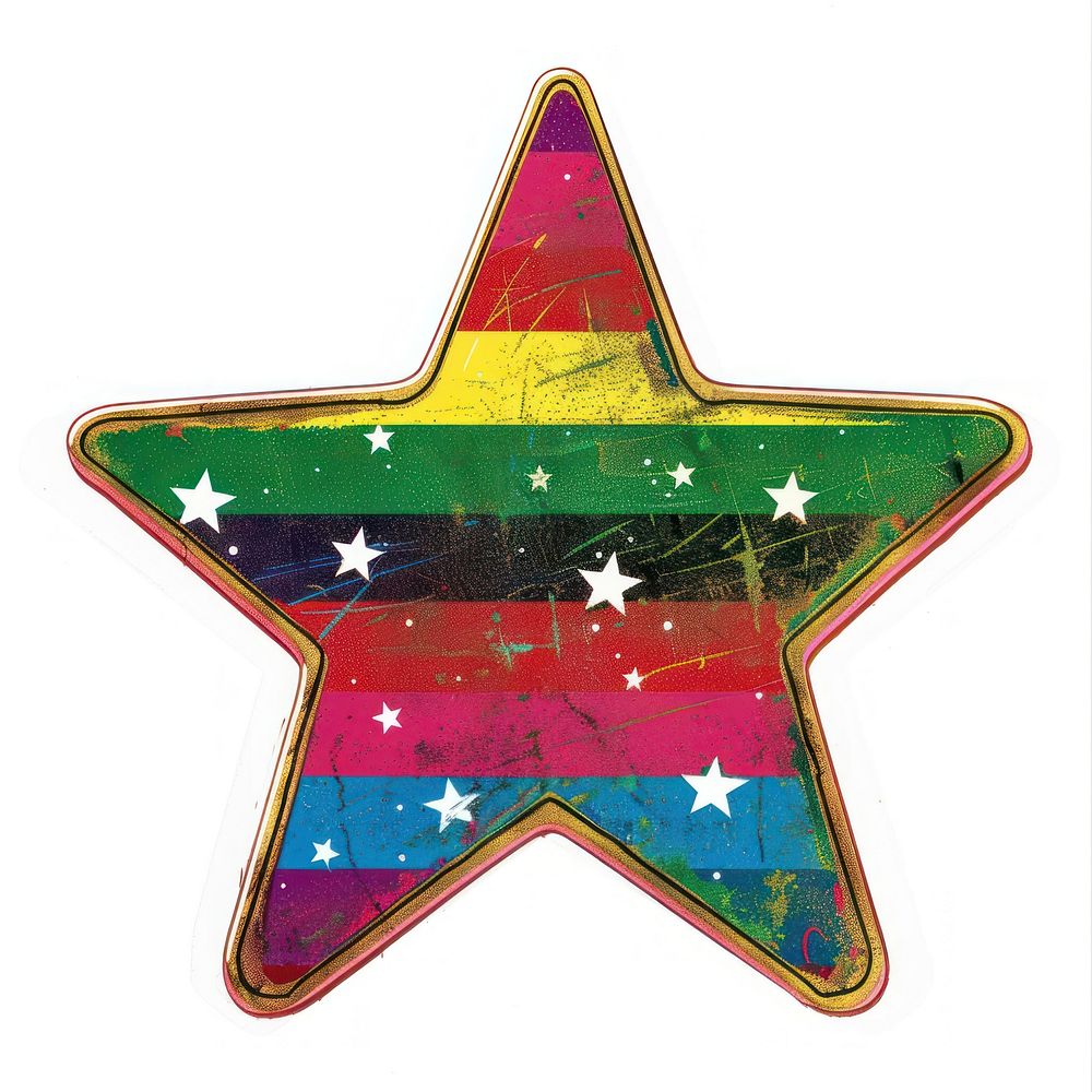 Rainbow with star image symbol logo star symbol.