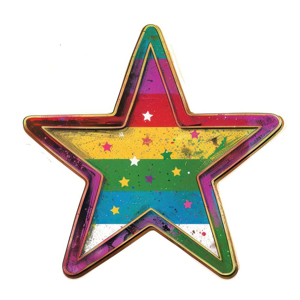 Rainbow with star image symbol star symbol first aid.