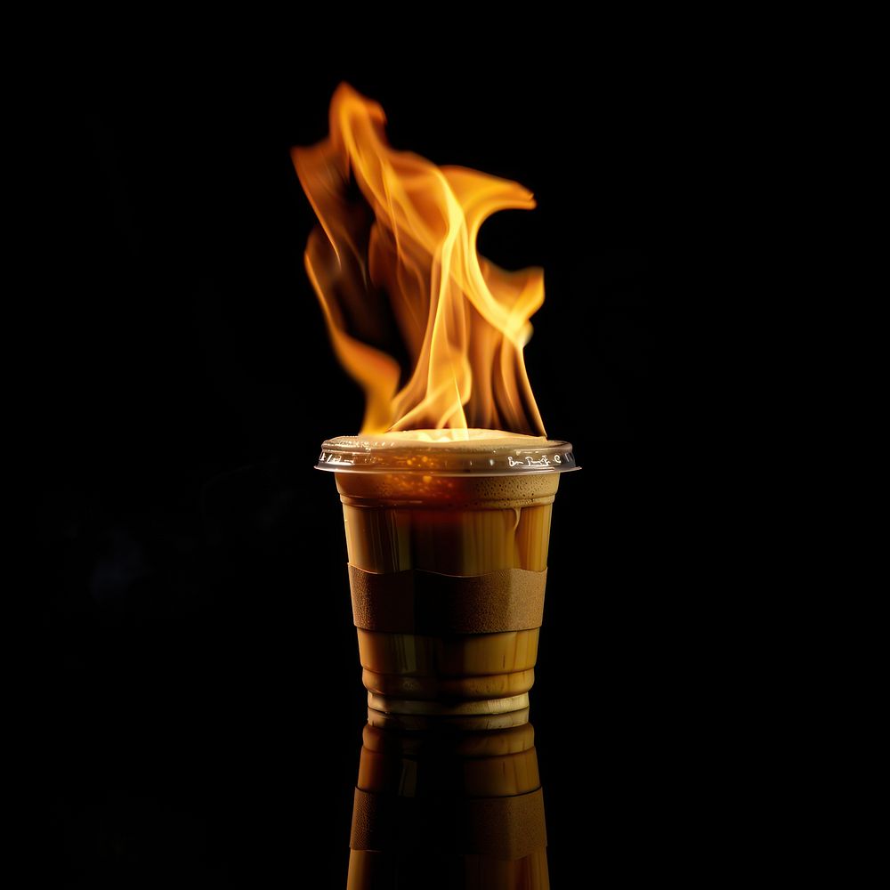 A coffee flame fire light.