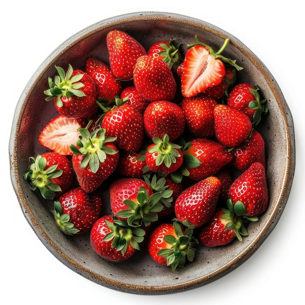Fruit strawberries bowl strawberry produce plant.