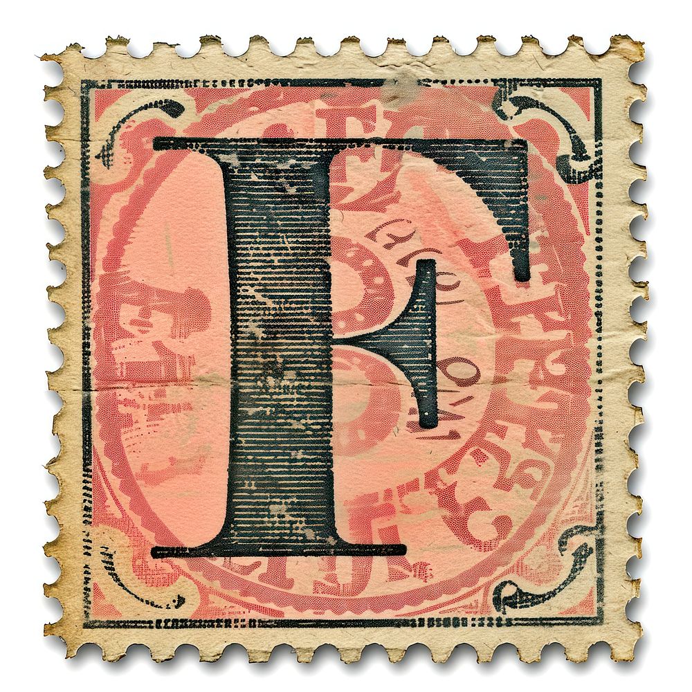 Stamp with alphabet F backgrounds paper font.