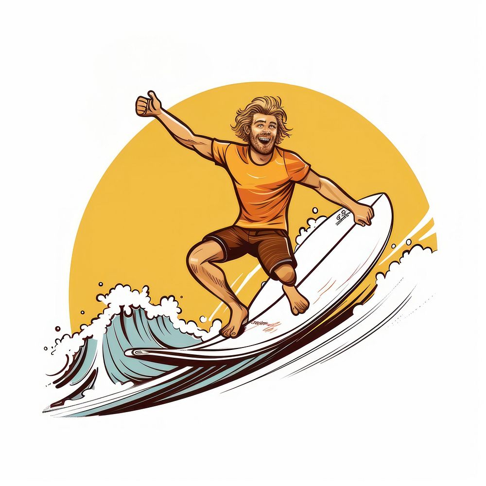 Surfer clipart surfing sports adult.