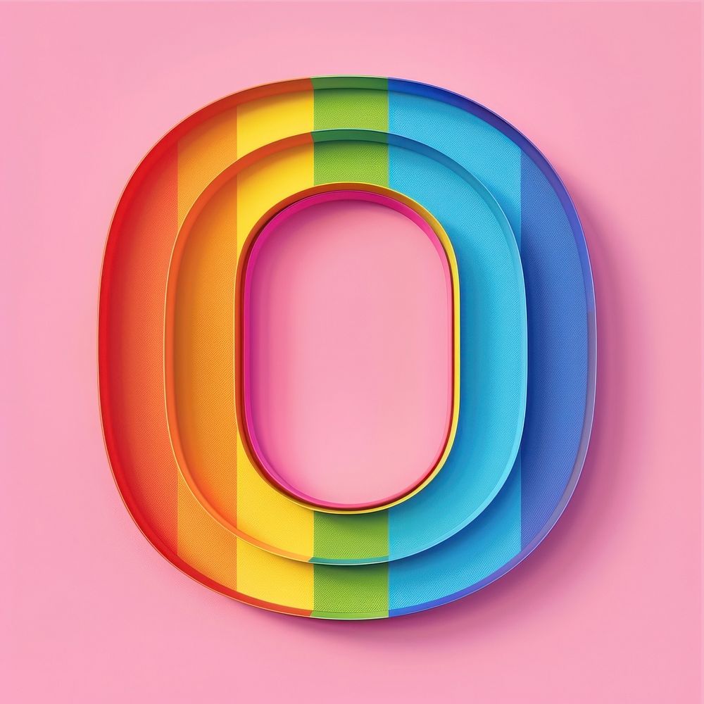Rainbow alphabet O pattern purple | Premium Photo Illustration - rawpixel