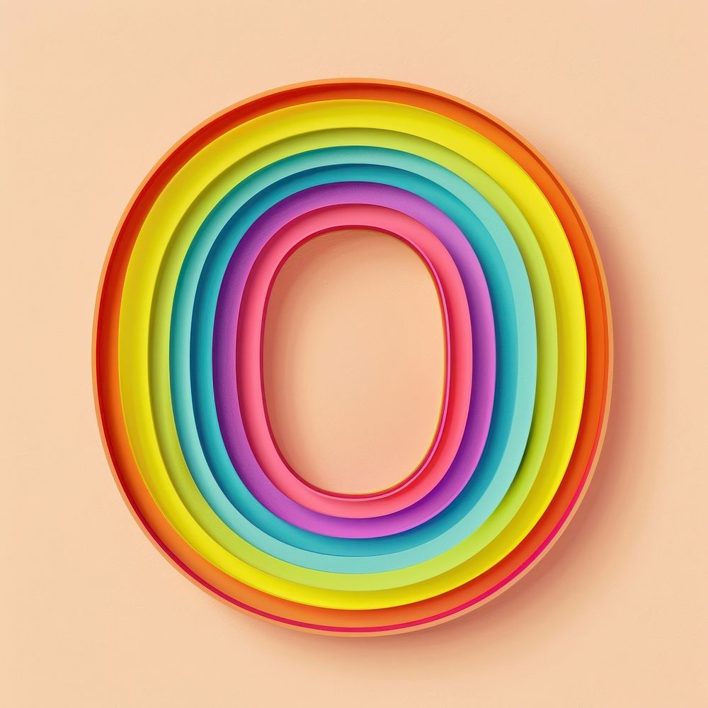 Rainbow alphabet O pattern spiral | Premium Photo Illustration - rawpixel