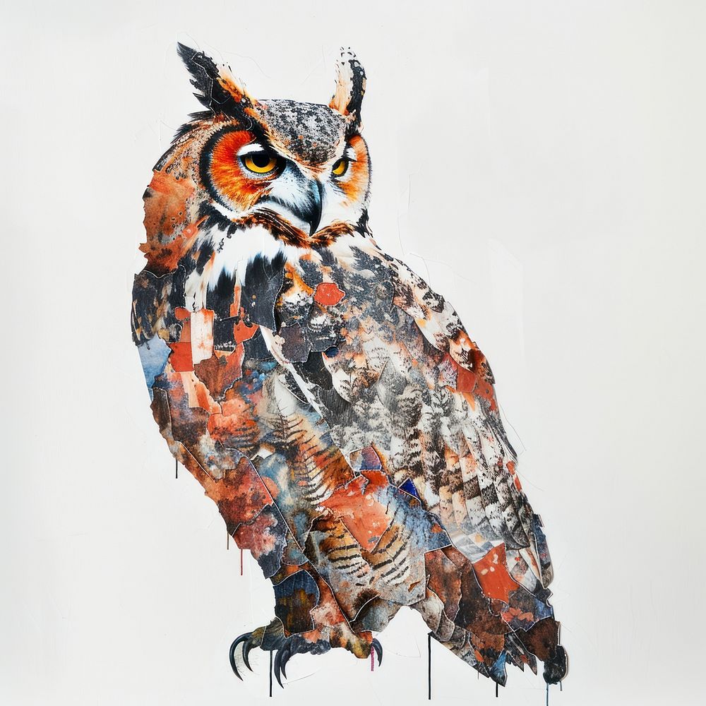 Owl animal bird art.