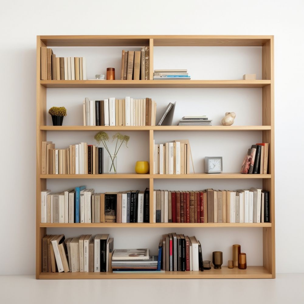 Minimal bookshelf furniture bookcase organization.