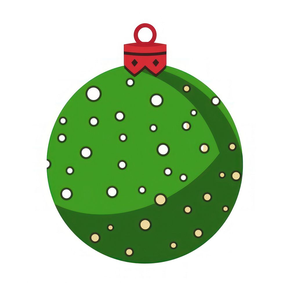Flat design a Christmas ball christmas ornament green.