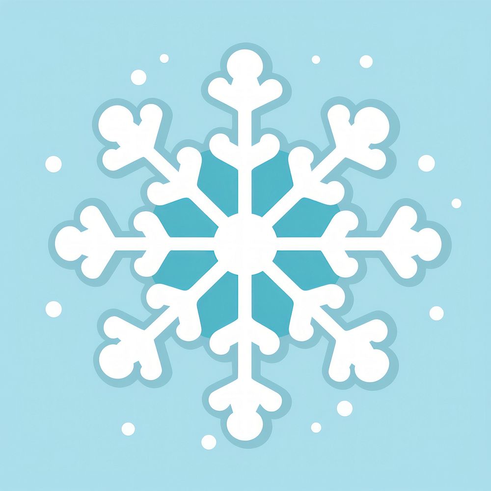 Flat design a snowflak snowflake symbol white.