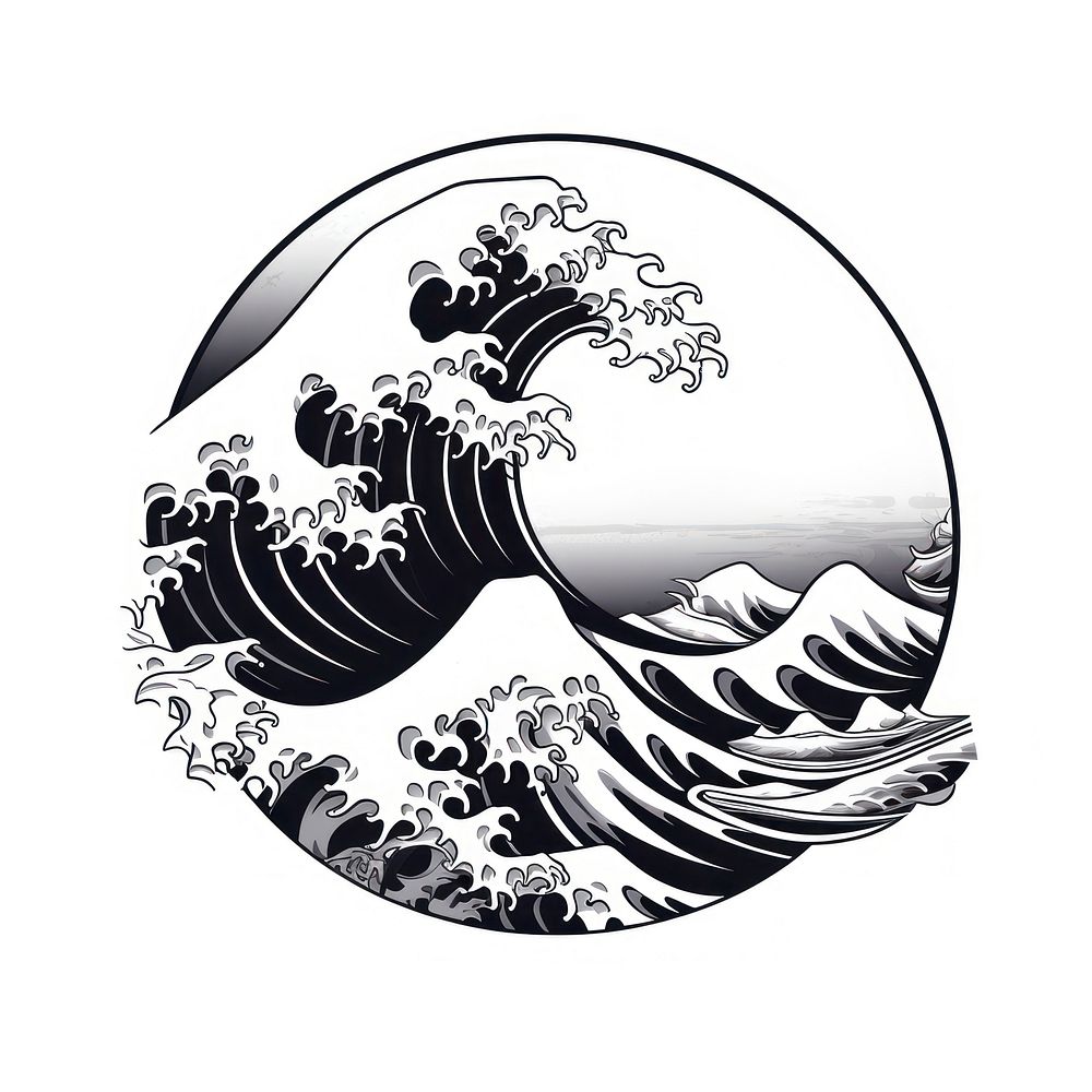 Wave logo nature sea.