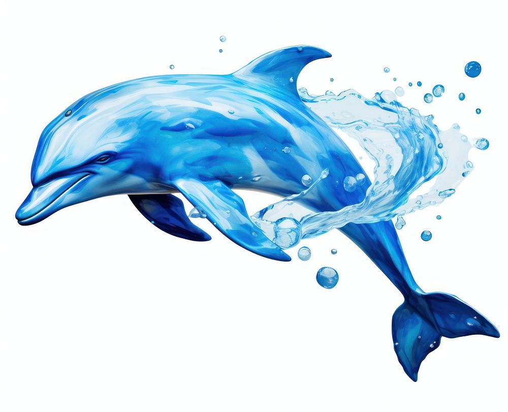 Blue dolphin outdoors animal mammal.