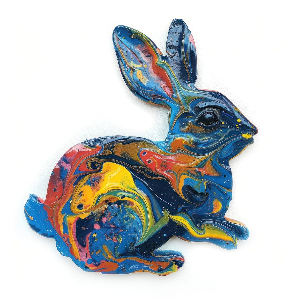 Resin shape rabbit animal mammal art.