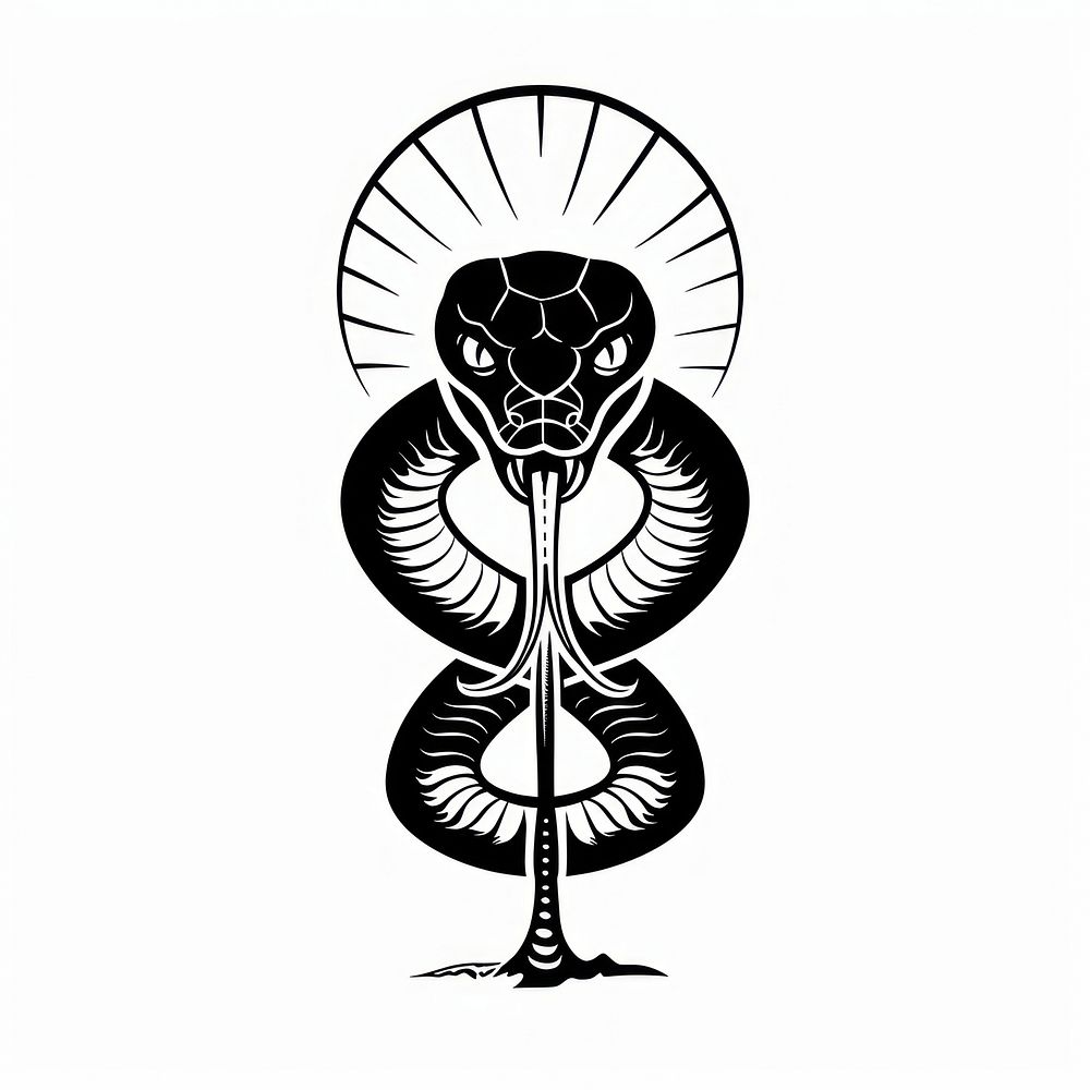 Cobra logo creativity monochrome.