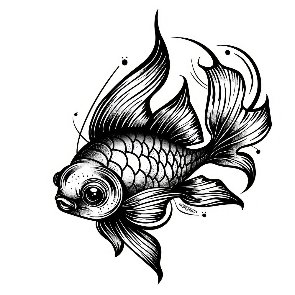 Fish fish drawing animal.