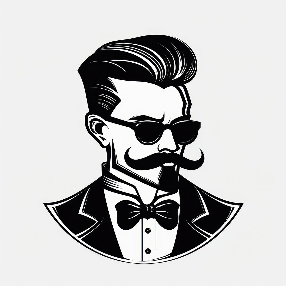 Gentleman glasses logo accessories. | Premium Photo Illustration - rawpixel