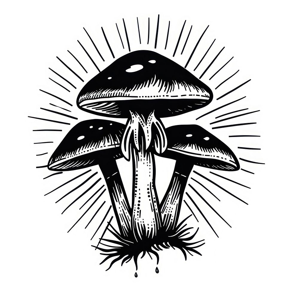 Mushroom drawing fungus sketch.