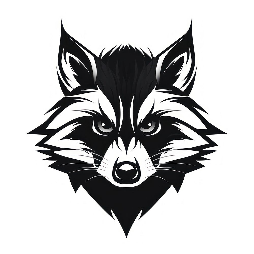 Raccoon animal mammal logo.