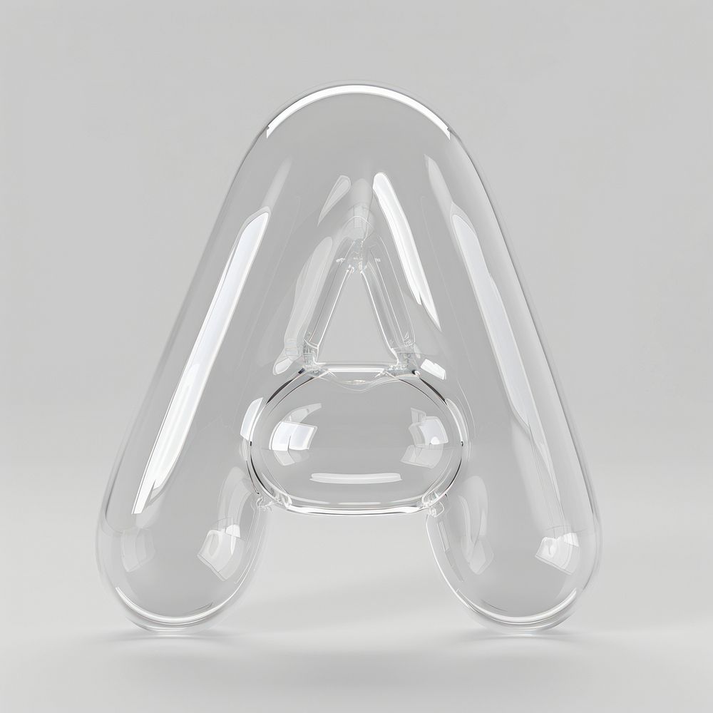 Letter A glass electronics hardware.