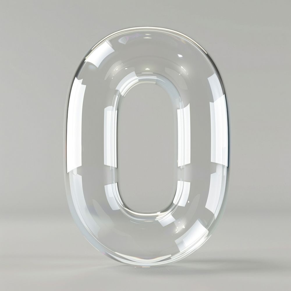 Number letter 0 glass transparent photography.