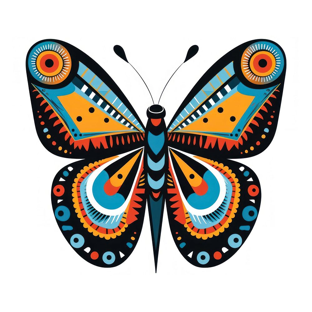 Vector butterfly impressionism pattern animal insect.