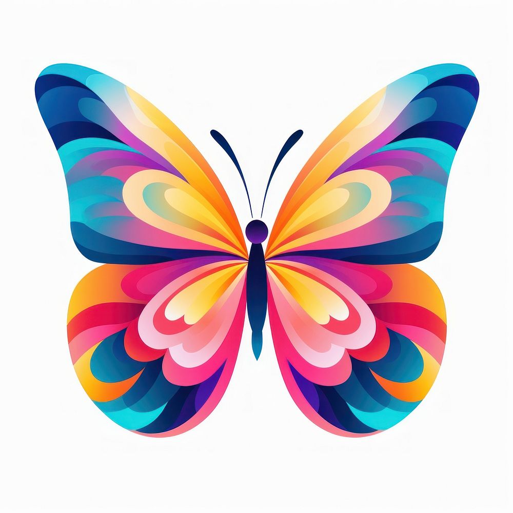 Vector butterfly impressionism pattern animal art.