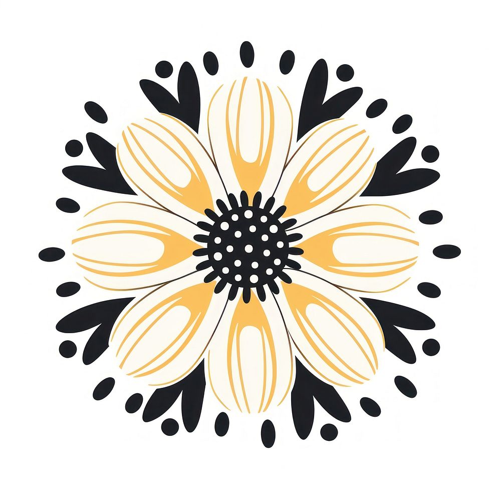 Vector daisy impressionism pattern flower art.