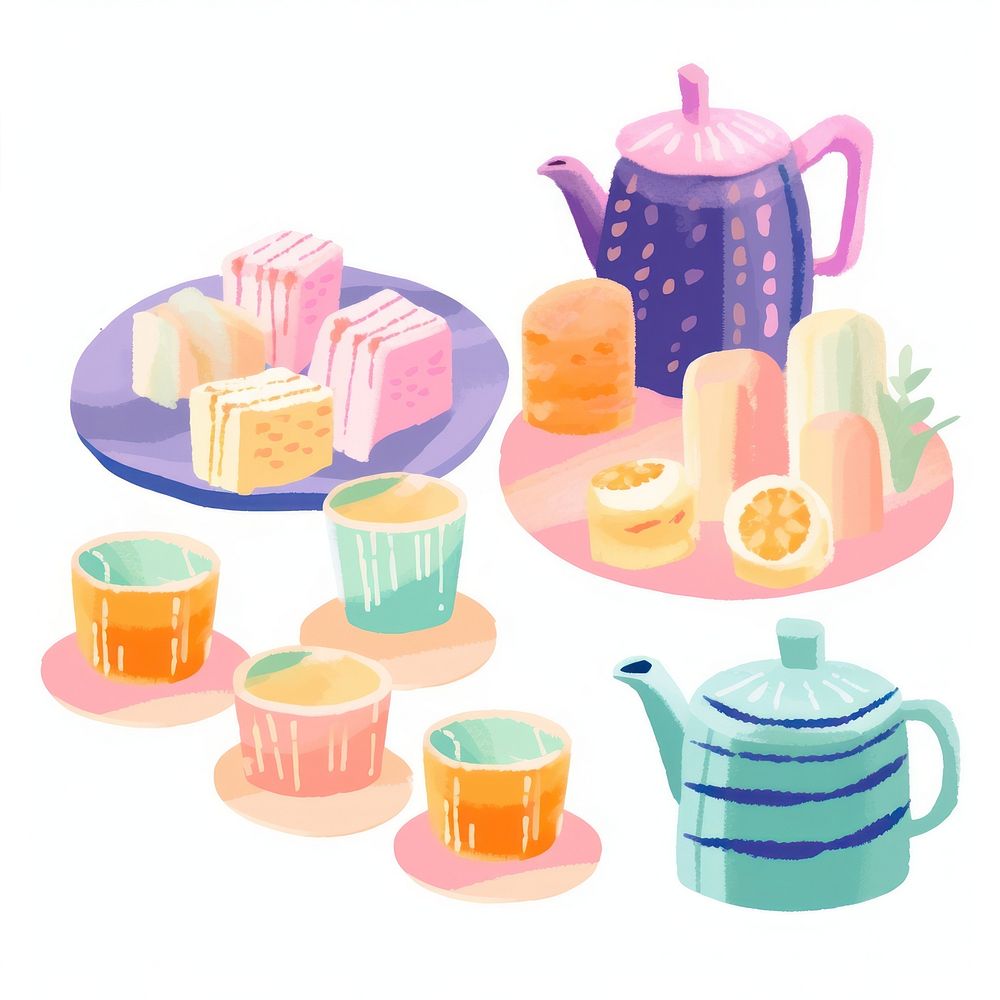 Tea set and dessert teapot food cup.