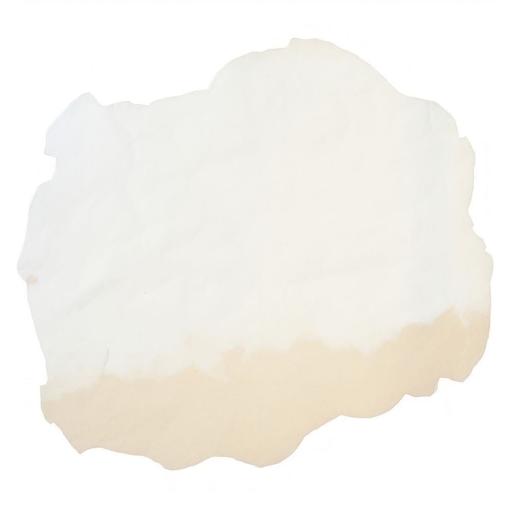 Cloud shape ripped paper white white background rectangle.